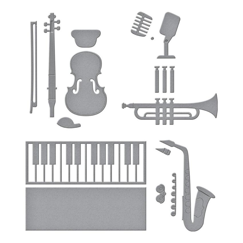 Spellbinders - Stanzschablone "Mini Musical Instruments" Dies