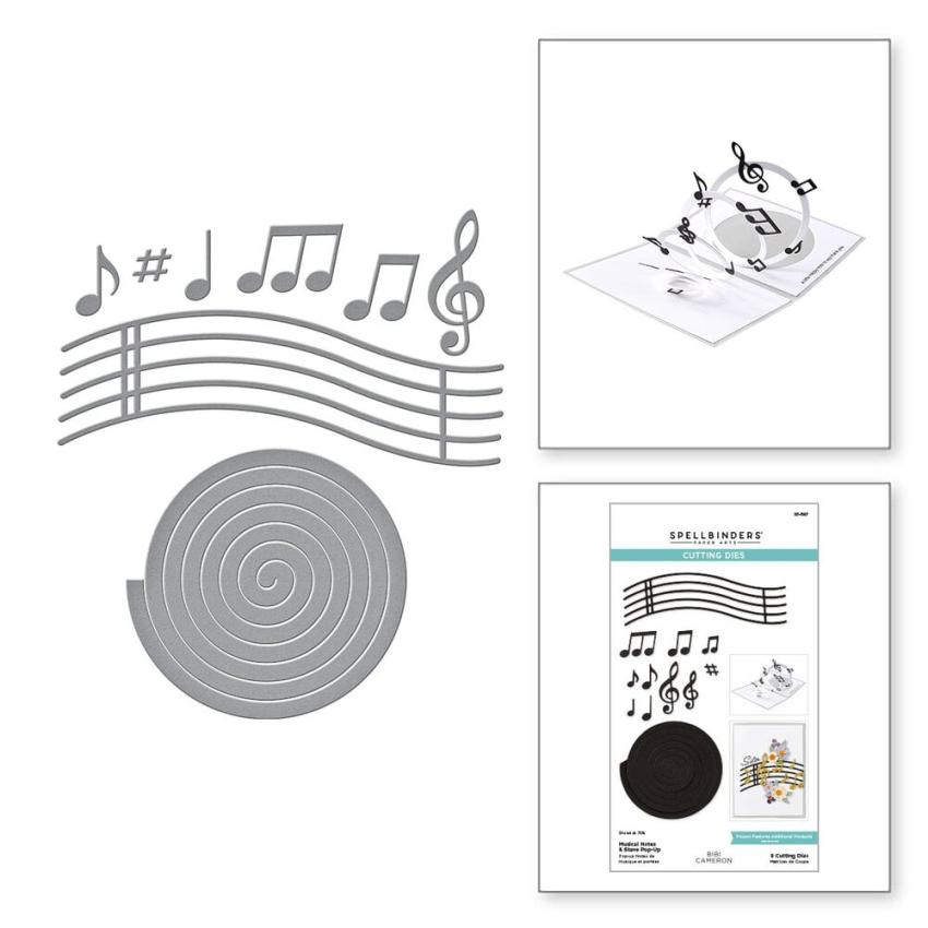 Spellbinders - Stanzschablone "Musical Notes & Stave Pop-Up" Dies