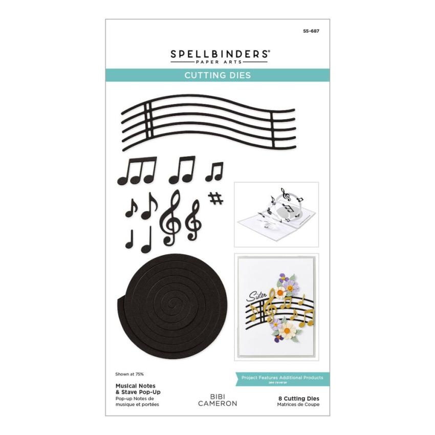 Spellbinders - Stanzschablone "Musical Notes & Stave Pop-Up" Dies