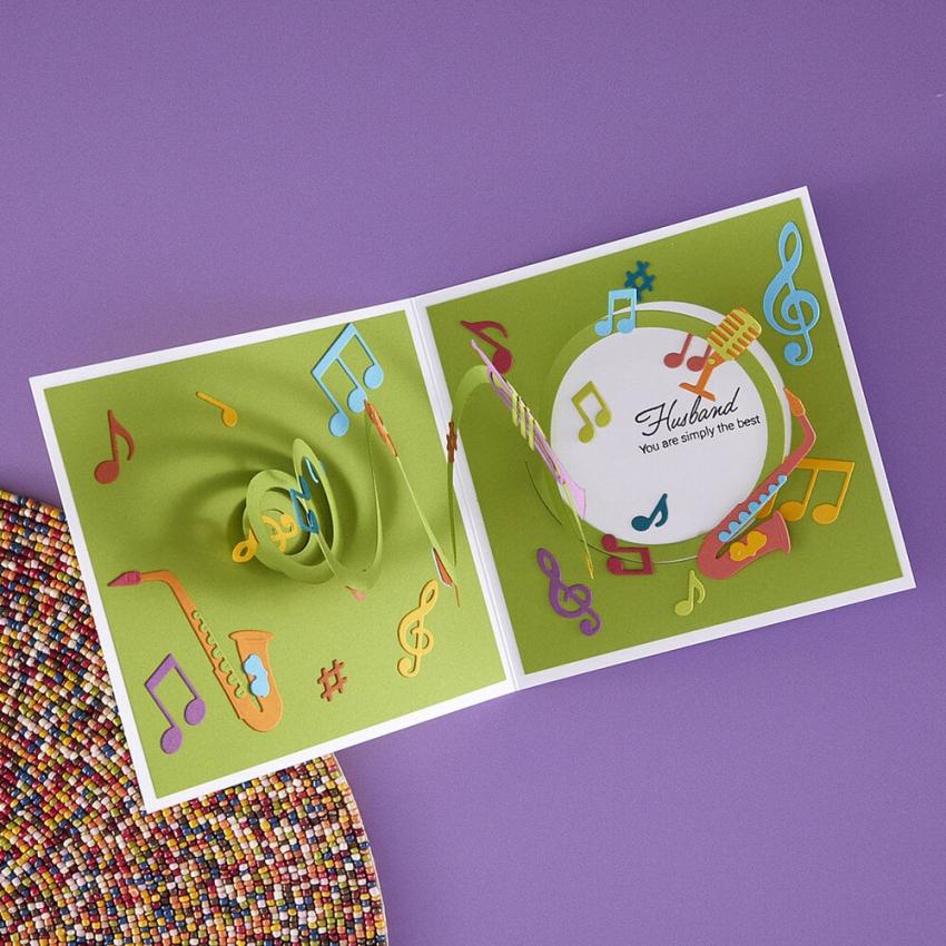 Spellbinders - Stanzschablone "Musical Notes & Stave Pop-Up" Dies