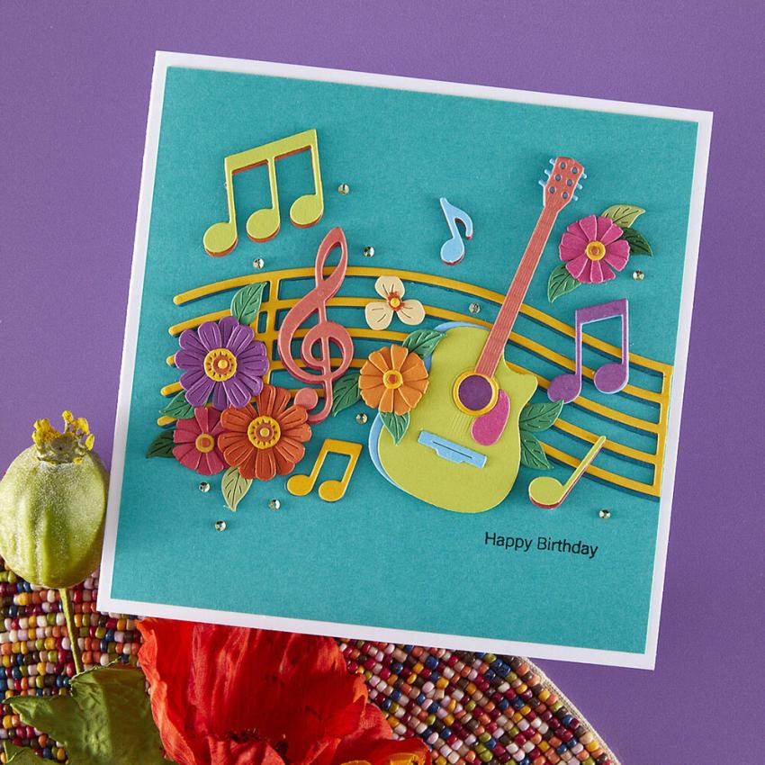 Spellbinders - Stanzschablone "Musical Notes & Stave Pop-Up" Dies