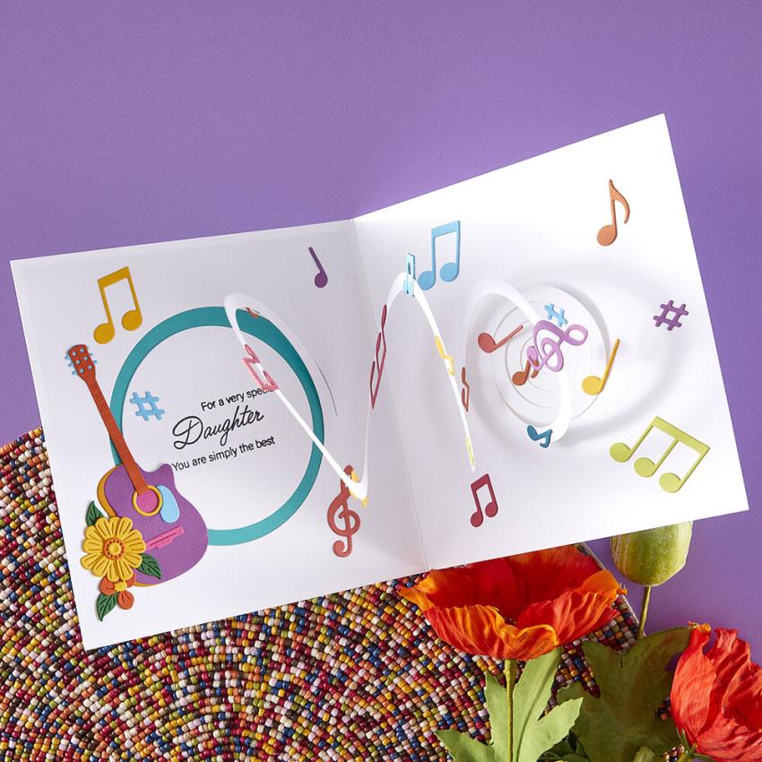 Spellbinders - Stanzschablone "Musical Notes & Stave Pop-Up" Dies