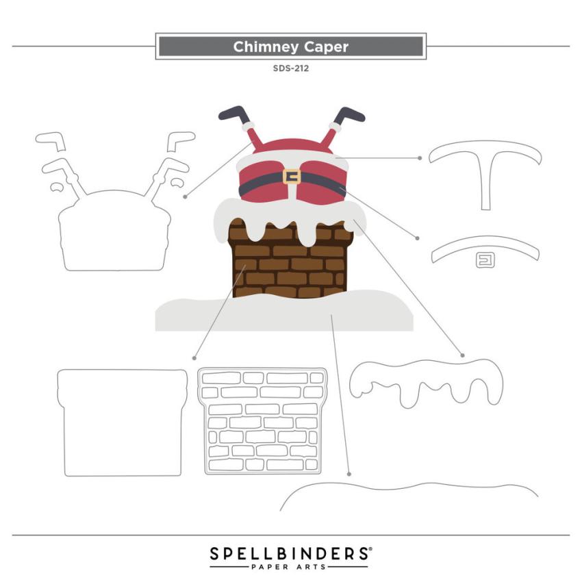 Spellbinders - Stempelset & Stanzschablone "Merry Mischief" Clear Stamps & Dies