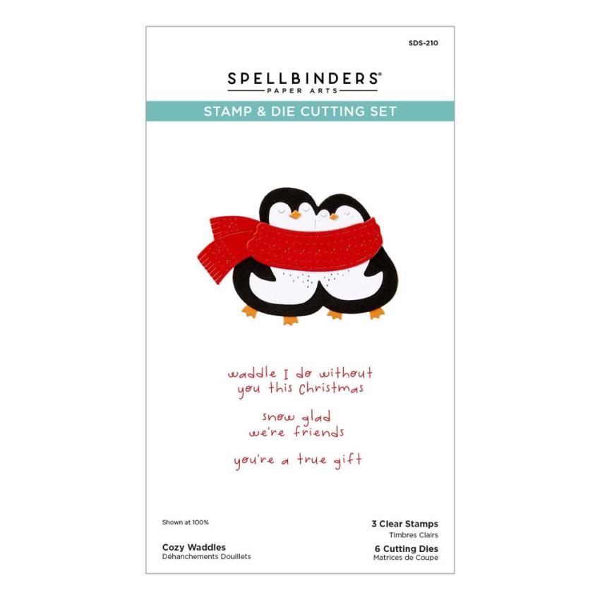 Spellbinders - Stempelset & Stanzschablone "Cozy Waddles" Clear Stamps & Dies