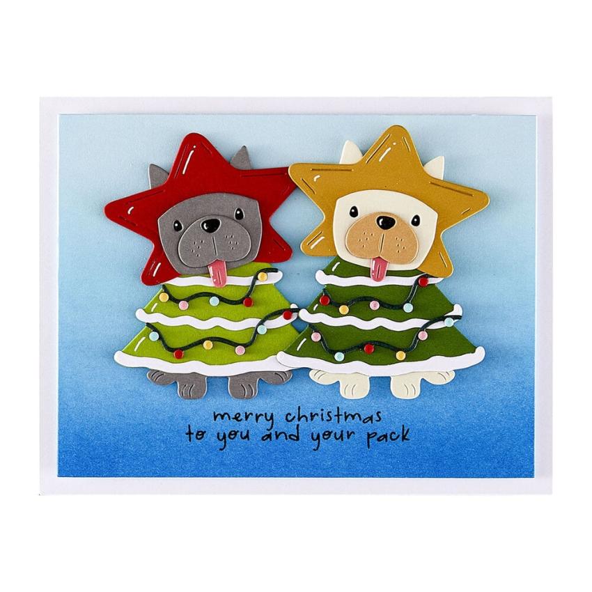 Spellbinders - Stempelset & Stanzschablone "Deck the Paws" Clear Stamps & Dies