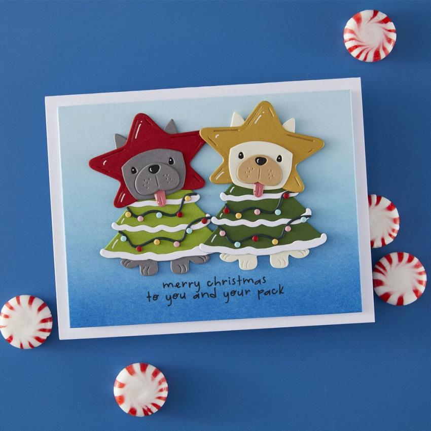 Spellbinders - Stempelset & Stanzschablone "Deck the Paws" Clear Stamps & Dies