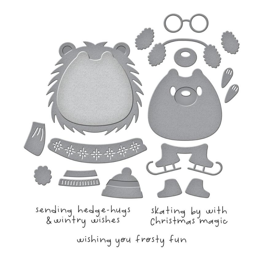 Spellbinders - Stempelset & Stanzschablone "Hedge Hugs" Clear Stamps & Dies