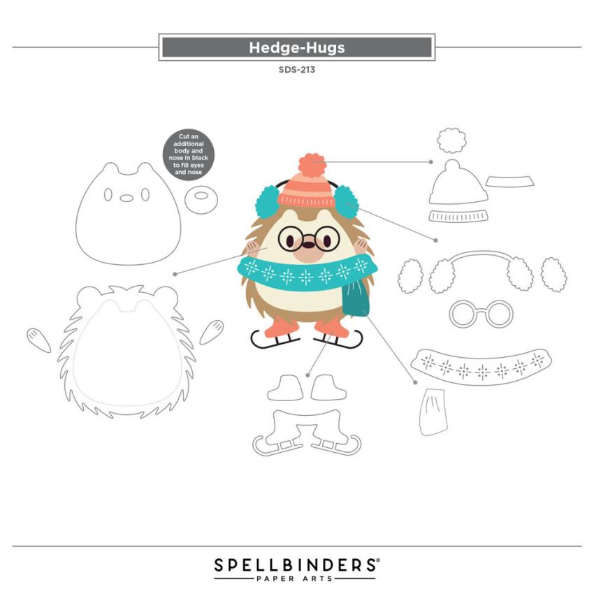 Spellbinders - Stempelset & Stanzschablone "Hedge Hugs" Clear Stamps & Dies