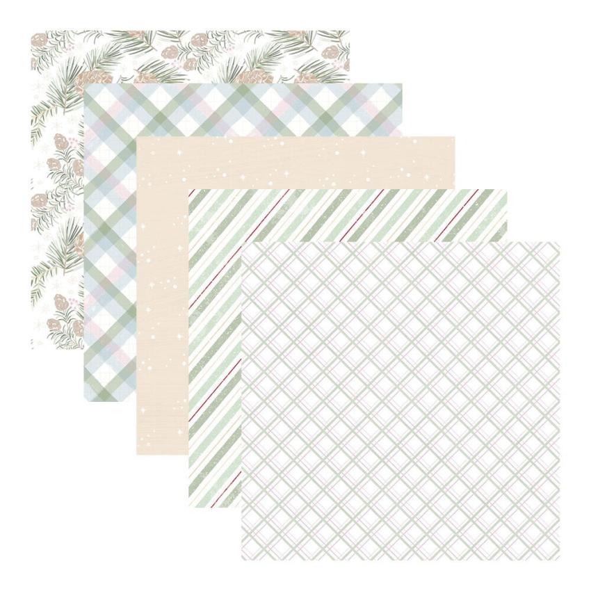 Spellbinders - Designpapier "Peppermint Twist" Paper Pack 12x12 Inch - 20 Bogen