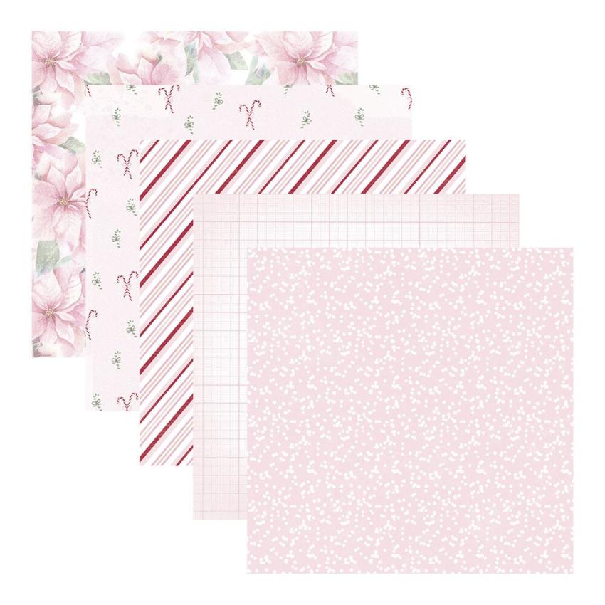 Spellbinders - Designpapier "Peppermint Twist" Paper Pack 12x12 Inch - 20 Bogen
