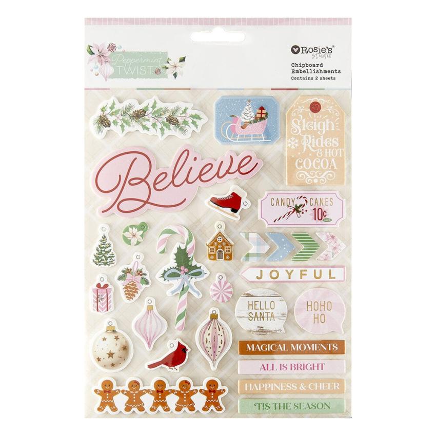 Spellbinders - Aufkleber "Peppermint Twist" Sticker