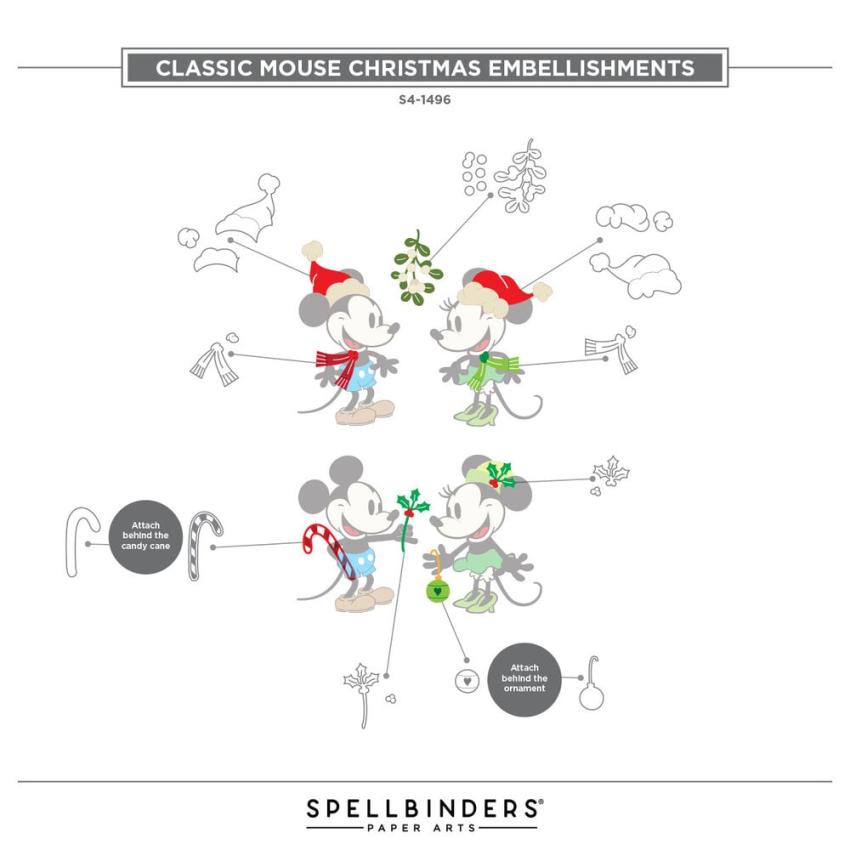 Spellbinders - Stanzschablone "Classic Mouse Christmas Embellishments" Dies