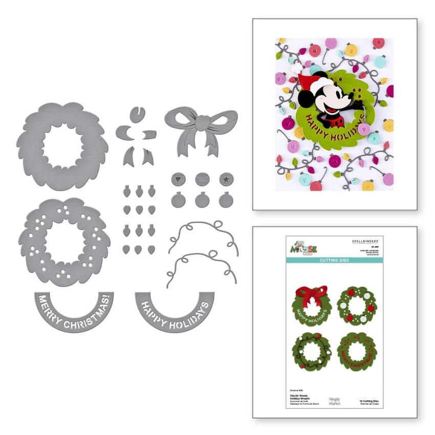 Spellbinders - Stanzschablone "Classic Mouse Holiday Wreath" Dies