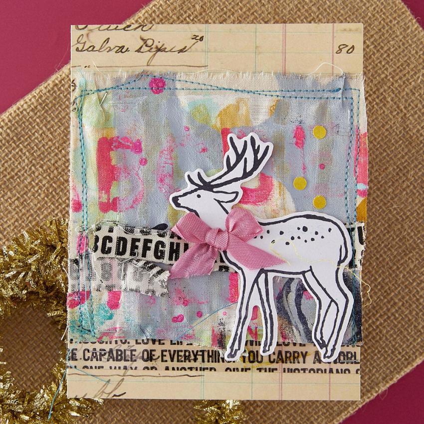 Spellbinders - Buchdrucktechnik "Cheer and Good Tidings Deer" BetterPress Plate & Dies