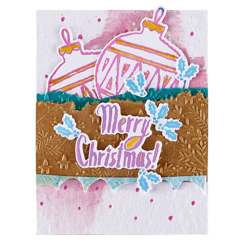 Spellbinders - Buchdrucktechnik "Starry Merry Christmas" BetterPress Plate & Dies