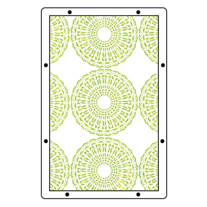 Sizzix - Schablone & Stempelset "Stitches" Stencil & Clear Stamps by Mark Montano
