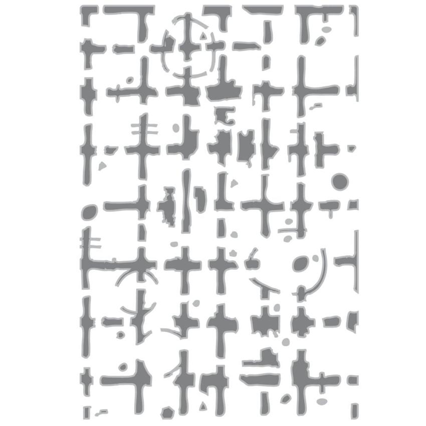 Sizzix - 3D Prägefolder "Grid Graph" Embossing Folder Design by Seth Apter