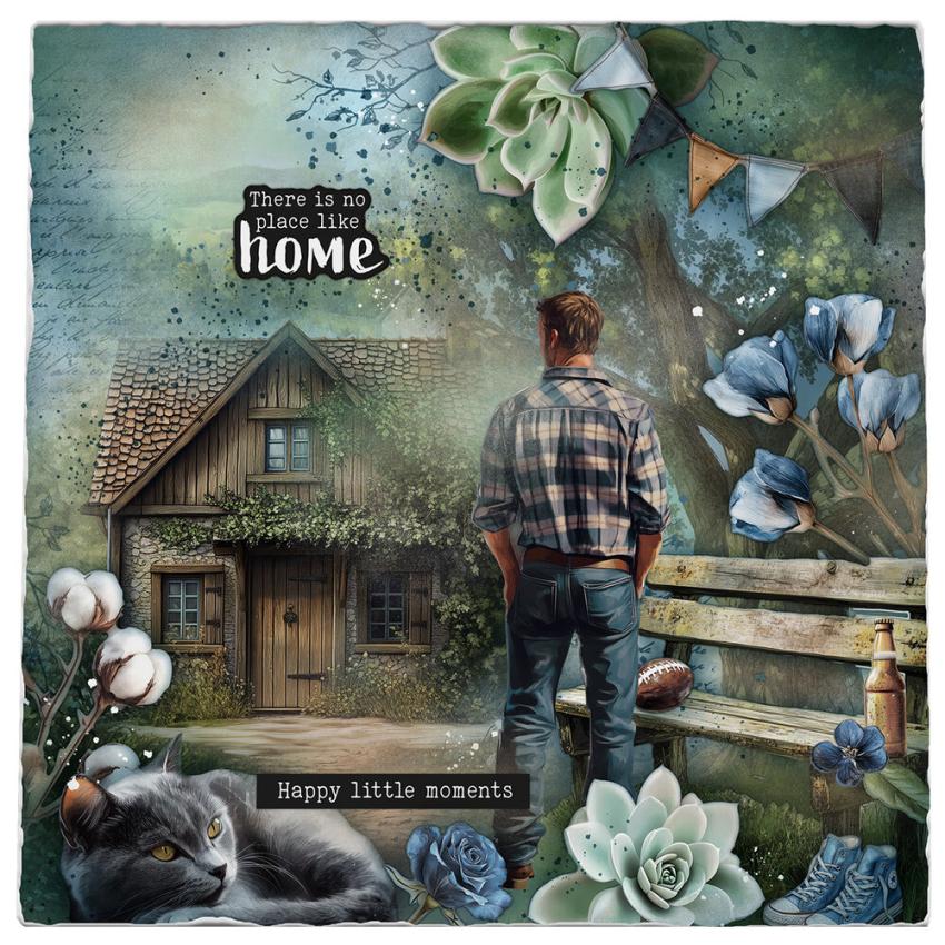 Studio Light - Designpapier "Denim Weekends" Collage Paper Pad 8x8 Inch - 24 Bogen