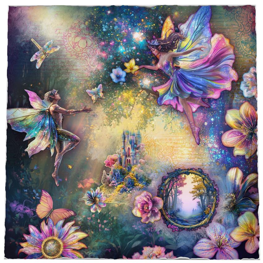 Studio Light - Designpapier "Enchanted" Collage Paper Pad 8x8 Inch - 24 Bogen