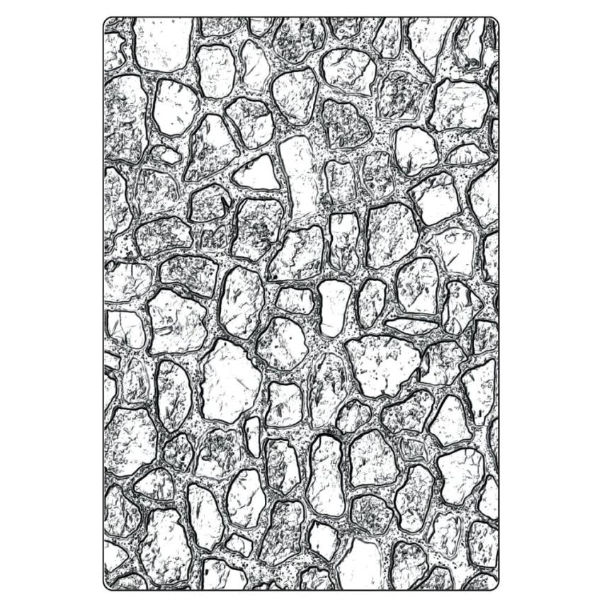Sizzix - 3D Prägefolder "Cobblestone" Embossing Folder Design by Tim Holtz
