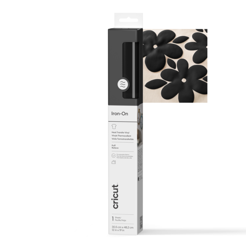 Cricut - Puff Iron-On "Black" Transferfolie Rolle