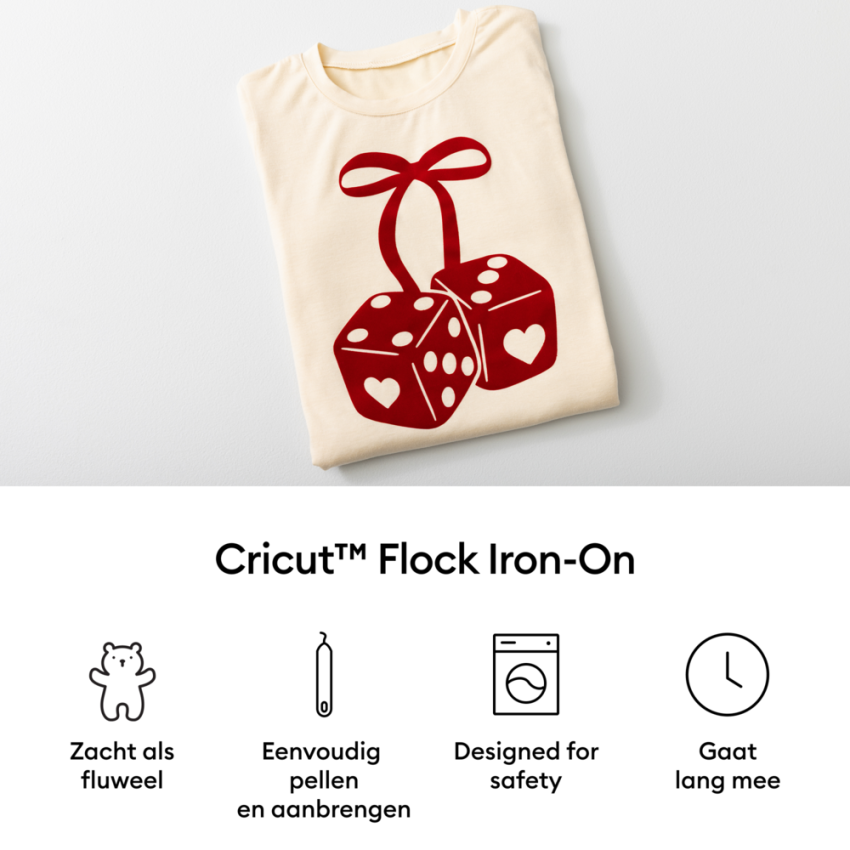 Cricut - Flocked Iron-On "Black" Transferfolie Rolle