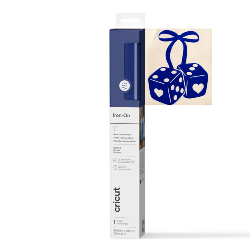 Cricut - Flocked Iron-On "Blue" Transferfolie Rolle