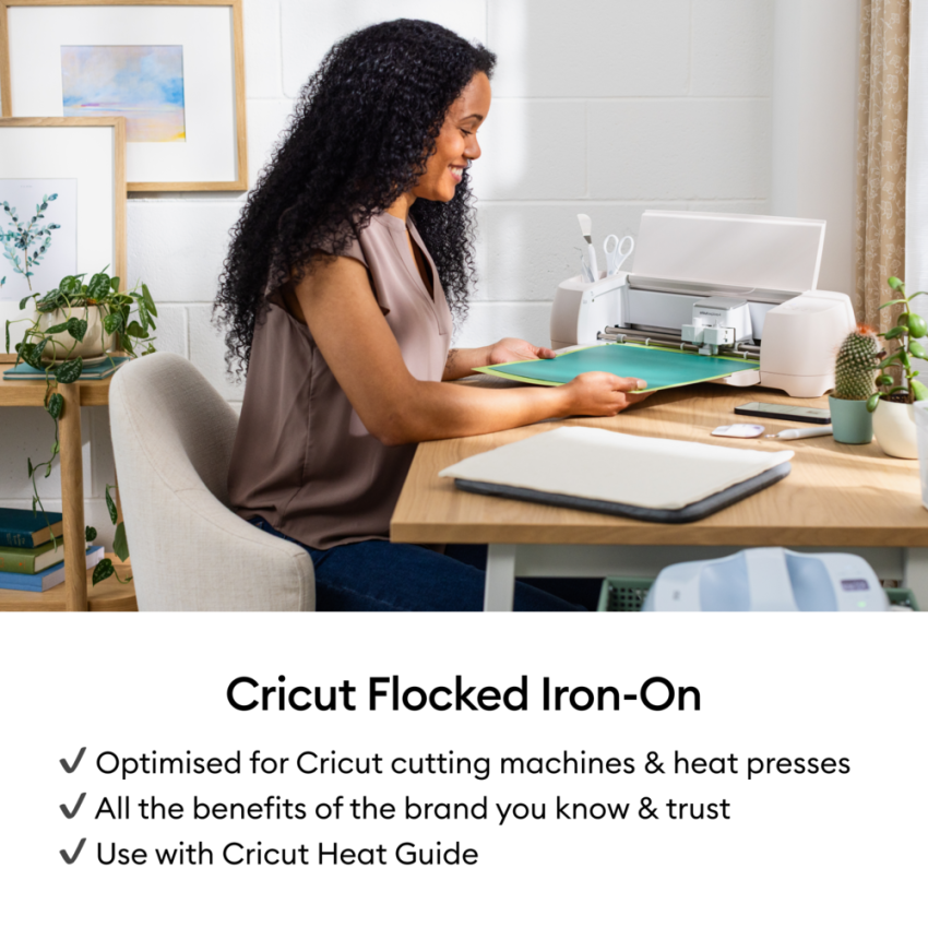 Cricut - Flocked Iron-On "Blue" Transferfolie Rolle