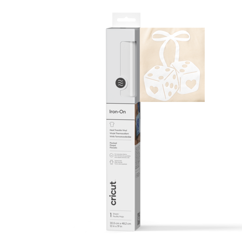 Cricut - Flocked Iron-On "White" Transferfolie Rolle