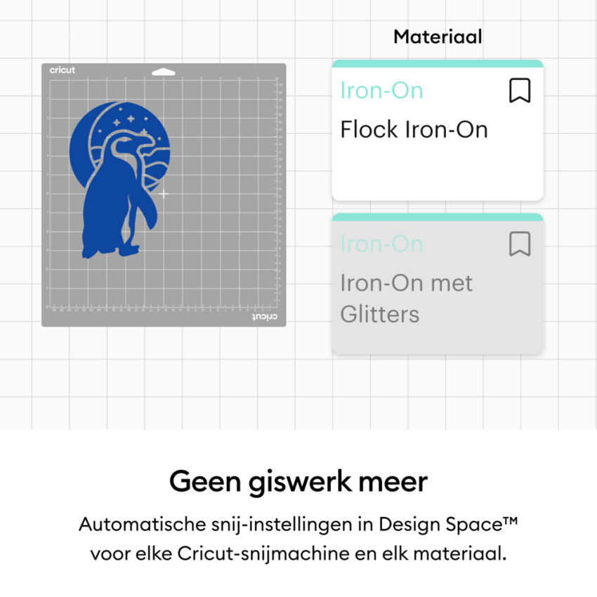 Cricut - Flocked Iron-On "White" Transferfolie Rolle