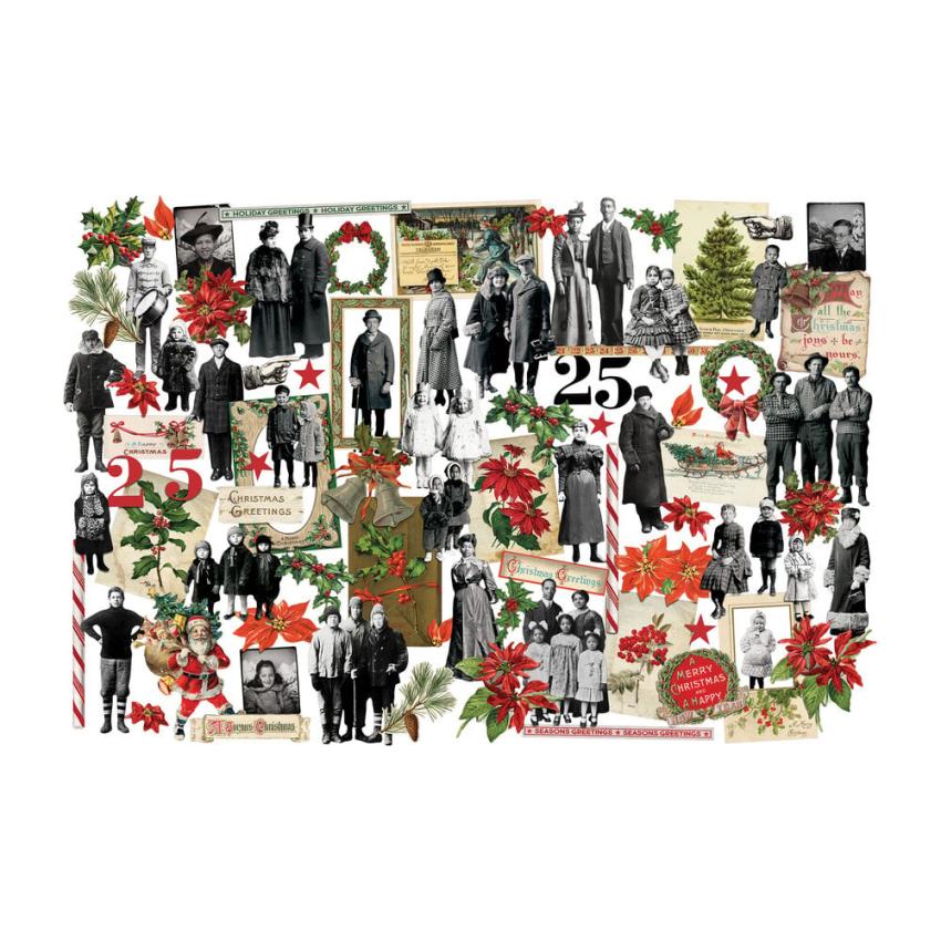 Tim Holtz - Idea Ology - Stanzteile " Christmas Layers + Paper Dolls" Die Cuts