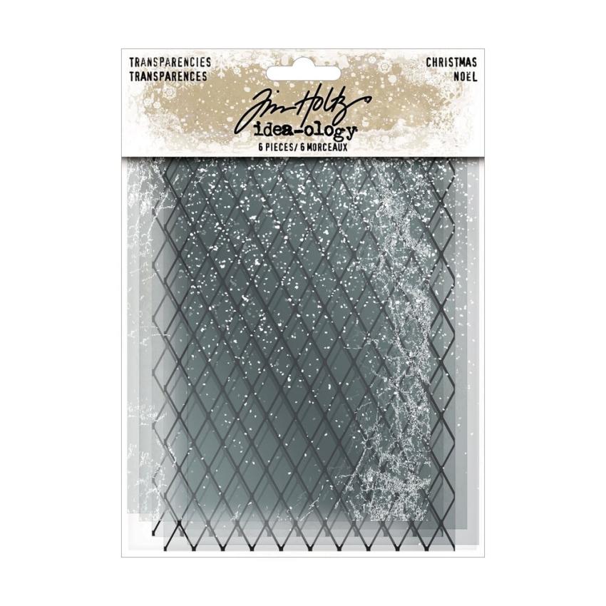 Tim Holtz - Idea Ology - Transparentpapier "Christmas" Transparencies Paper Pack - 6 Bogen 