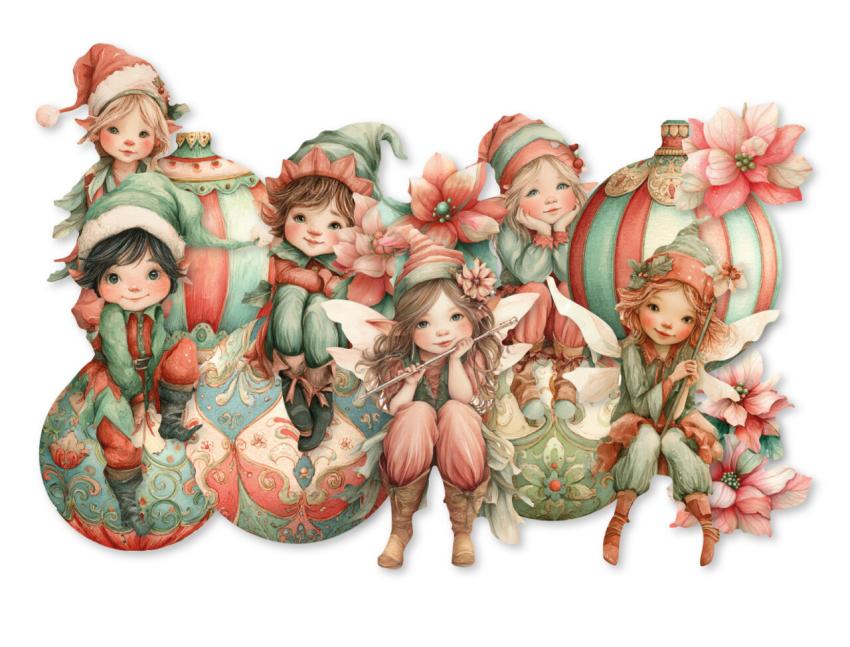 Dutch Doobadoo - Stanzteile "Merry & Bright" Die Cuts