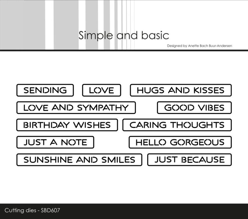 Simple and Basic - Stanzschablone "All-in-one Plate Good Vibes" Dies