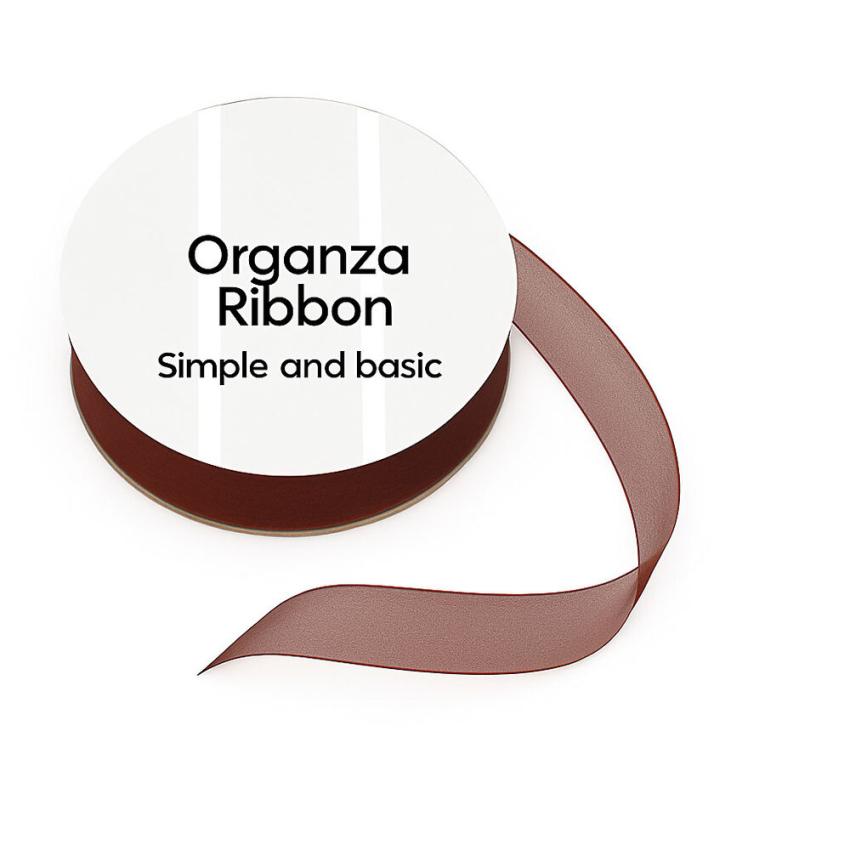 Simple and Basic - Organzaband "Rusty Brown" Organza Ribbon 10m