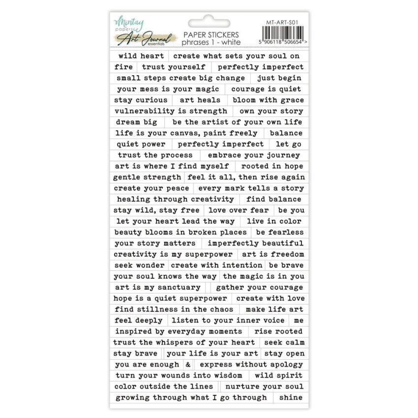 Mintay Papers - Aufkleber "Phrase 1" Paper Sticker Words 6x12 Inch