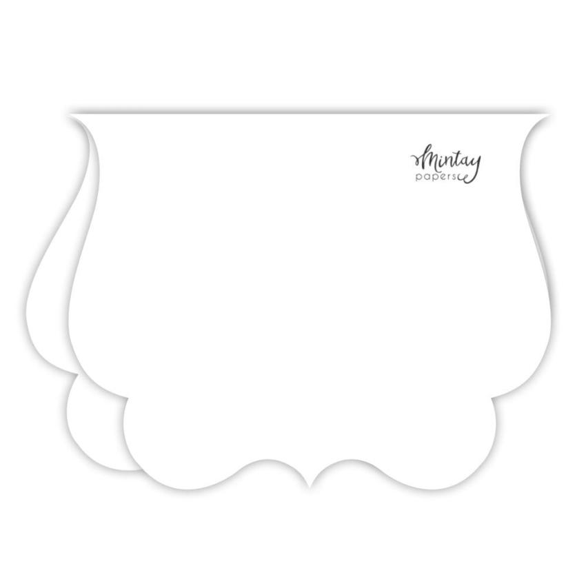 Mintay Papers - Schachtel - Box "Bracket" Card Box Base White 18x14cm - 3 Stück
