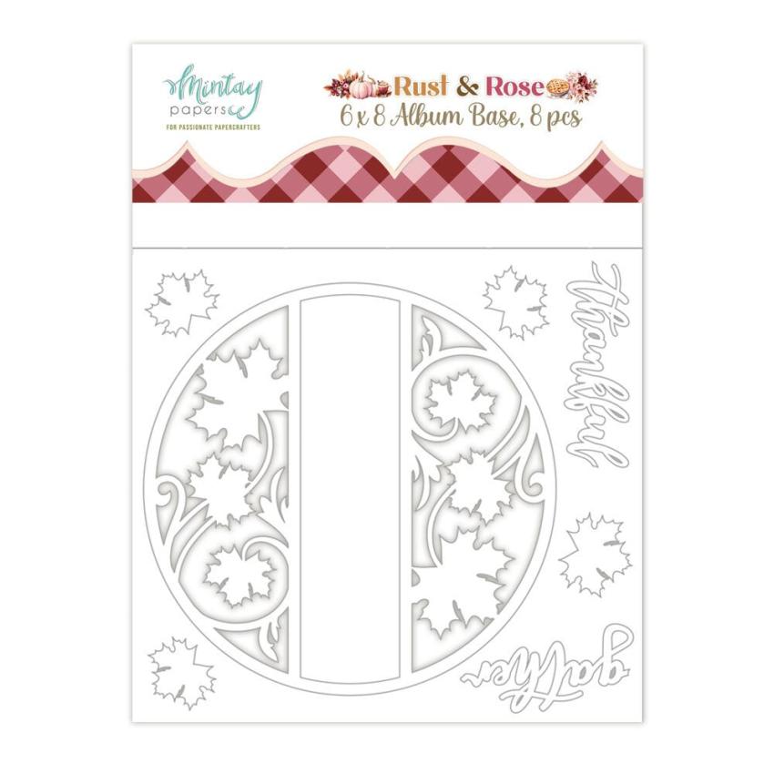 Mintay Papers "Rust & Rose" Chipbaord Album Base 6x8 Inch