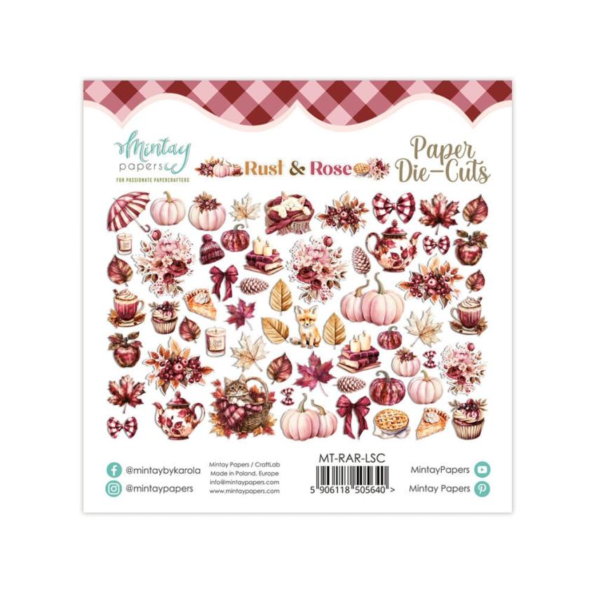 Mintay Papers - Stanzteile "Rust & Rose" Die Cuts