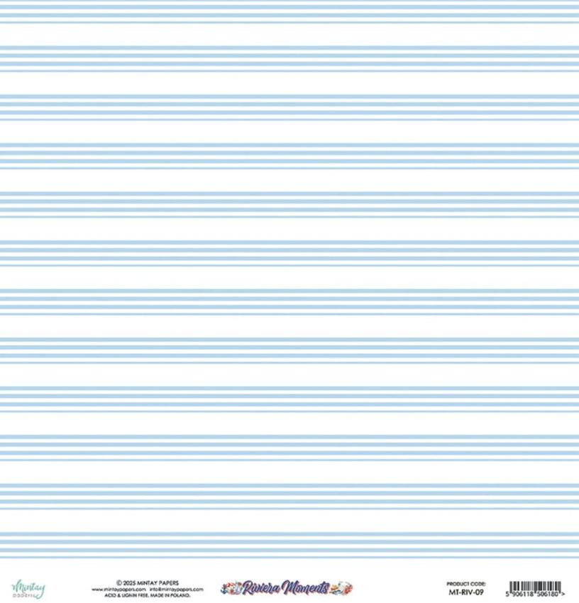 Mintay Papers - Papier Elemente "Riviera Moments" Paper Elements 12x12 Inch
