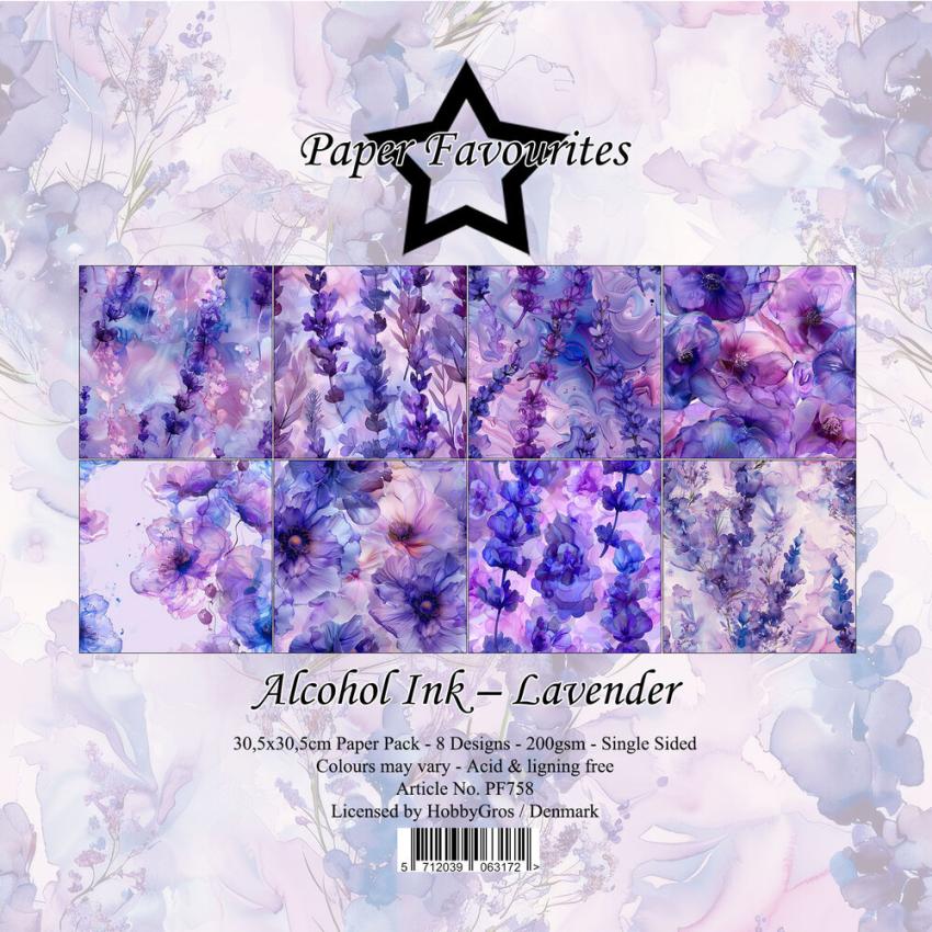 Paper Favourites - Designpapier "Alcohol Ink Lavender" Paper Pack 12x12 Inch 8 Bogen