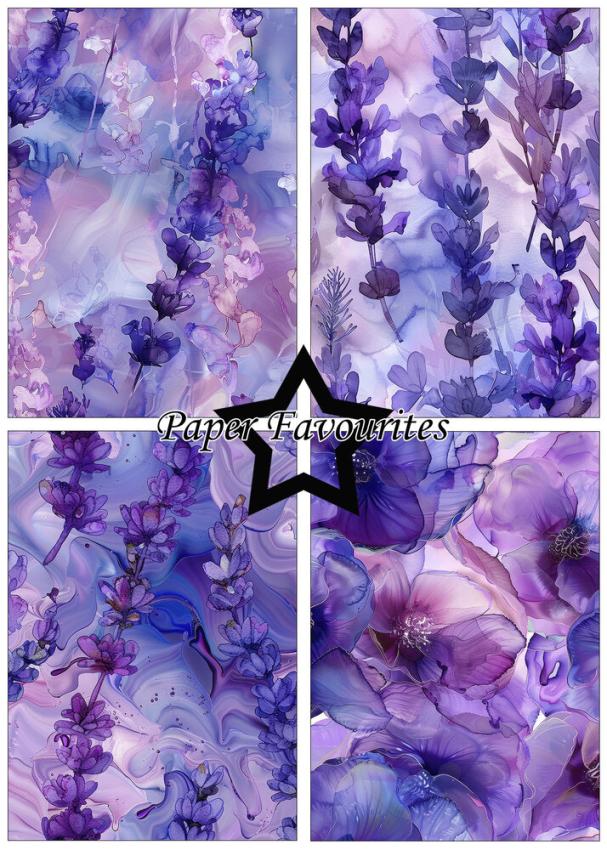 Paper Favourites - Designpapier "Alcohol Ink Lavender" Paper Pack A5 - 24 Bogen