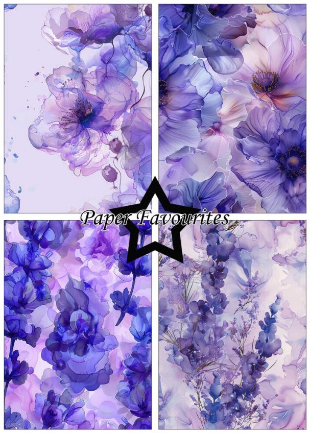 Paper Favourites - Designpapier "Alcohol Ink Lavender" Paper Pack A5 - 24 Bogen