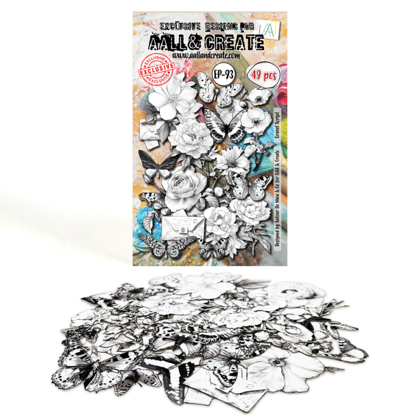 AALL and Create - Stanzteile "Gravel Script" Ephemera Die-Cuts