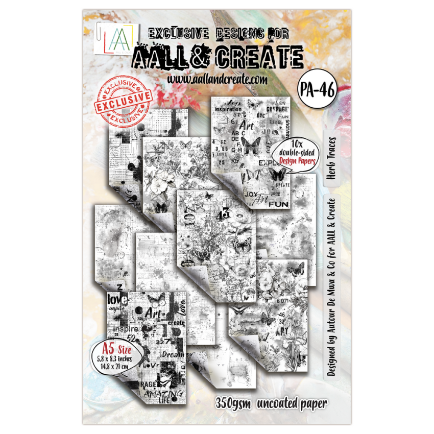 AALL and Create - Designpapier "Herb Traces" Paper Pack A5 - 10 Bogen