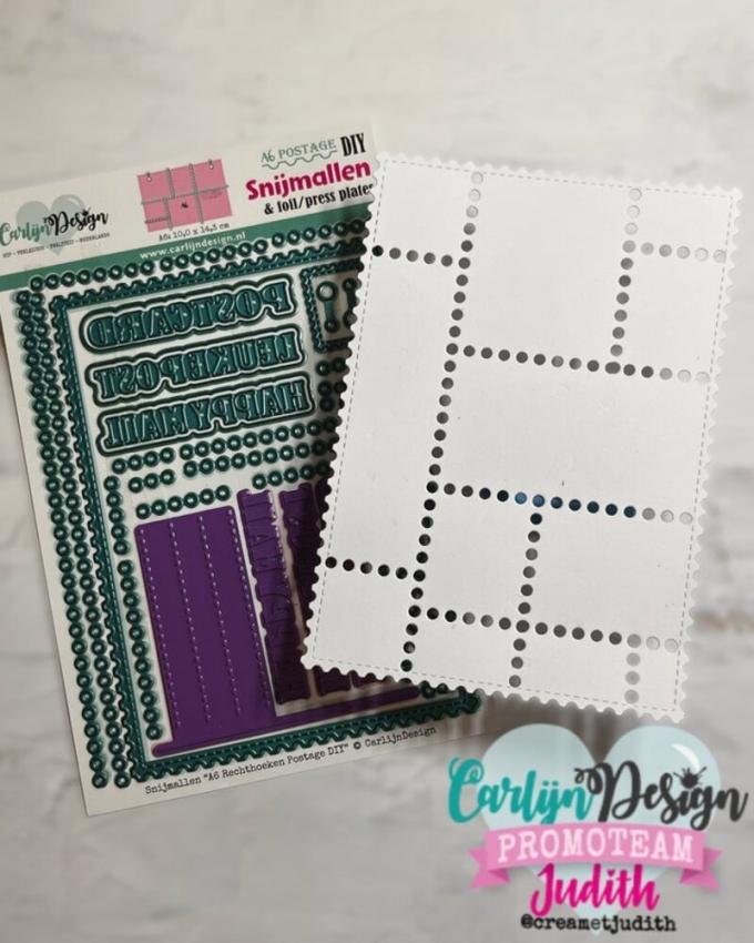 Carlijn Design - Stanzschablone "Rechthoeken Postage DIY" Dies 
