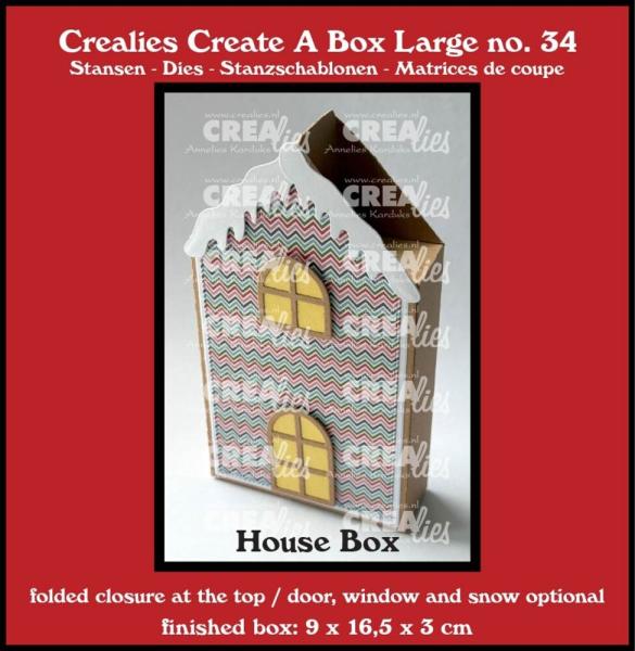 Crealies - Stanzschablone "No. 34 House Box" Create A Box Large Dies