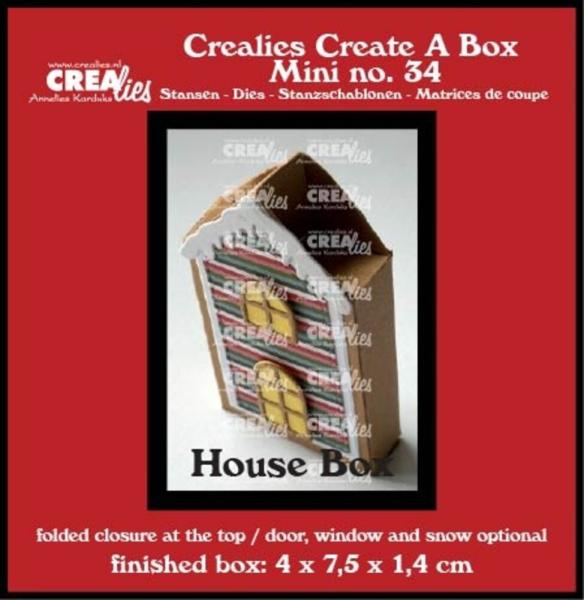Crealies - Stanzschablone "No. 34 House Box" Create A Box Mini Dies