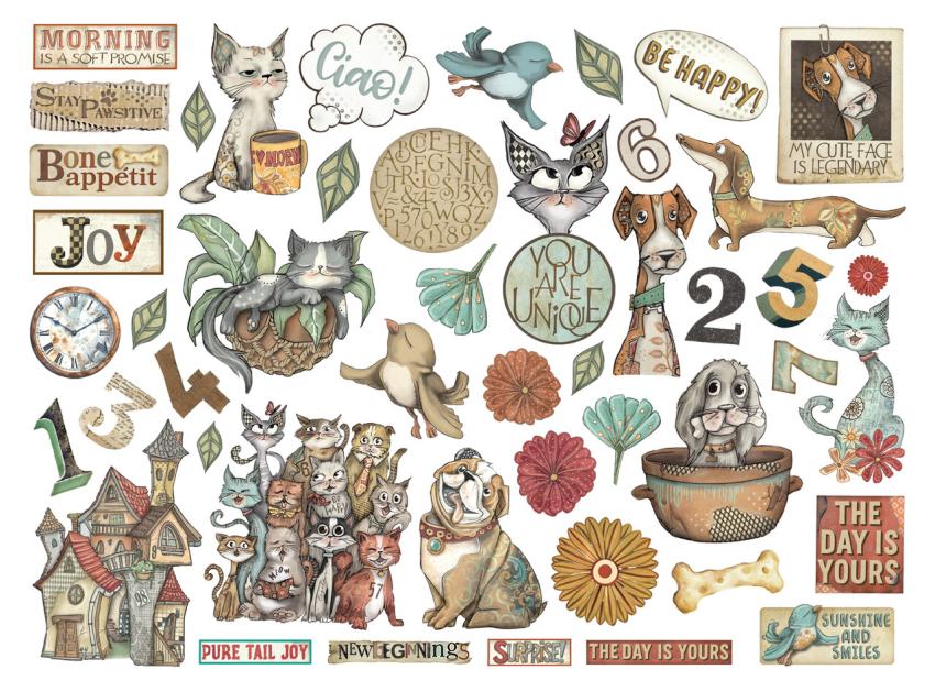 Stamperia - Stanzteile "Furry Friends" Die Cuts