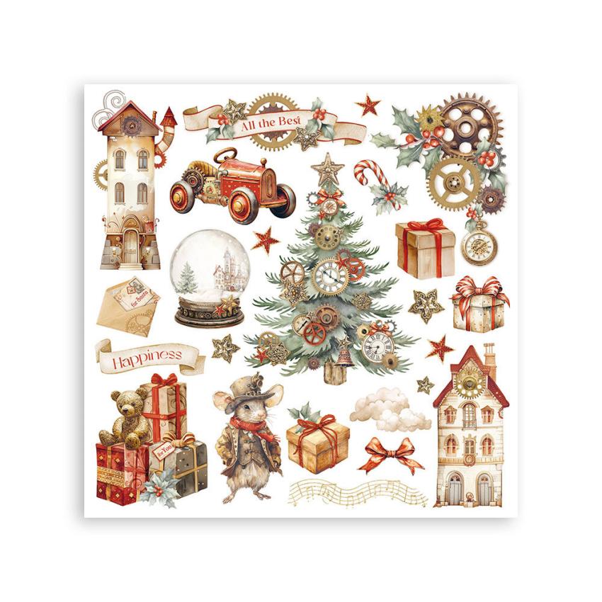 Stamperia - Transfer Aufkleber "Gear up for Christmas" Rub-On